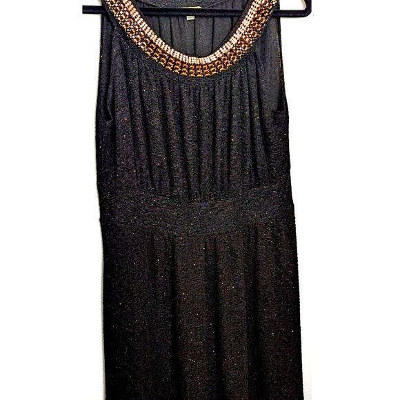 Haani Rare gown with black and gold beadwork sz large Bust 38 Waist31"Hips 44" - Picture 12 of 14